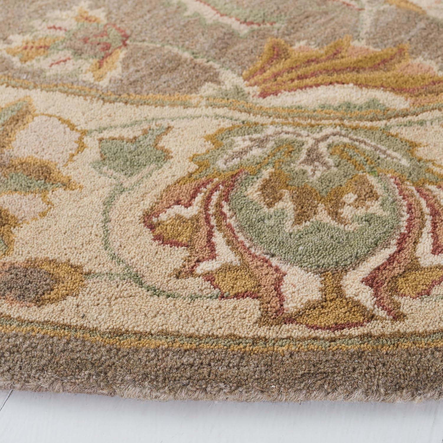 Heritage HG343 Hand Tufted Area Rug - Red/Gold - 6' Round - Safavieh.