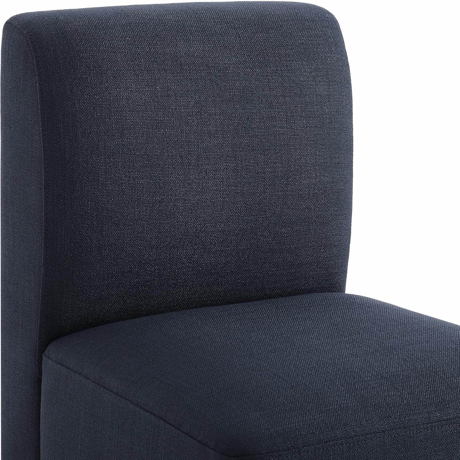 Insignia Blue Upholstered Parsons Side Chair with Wood Frame