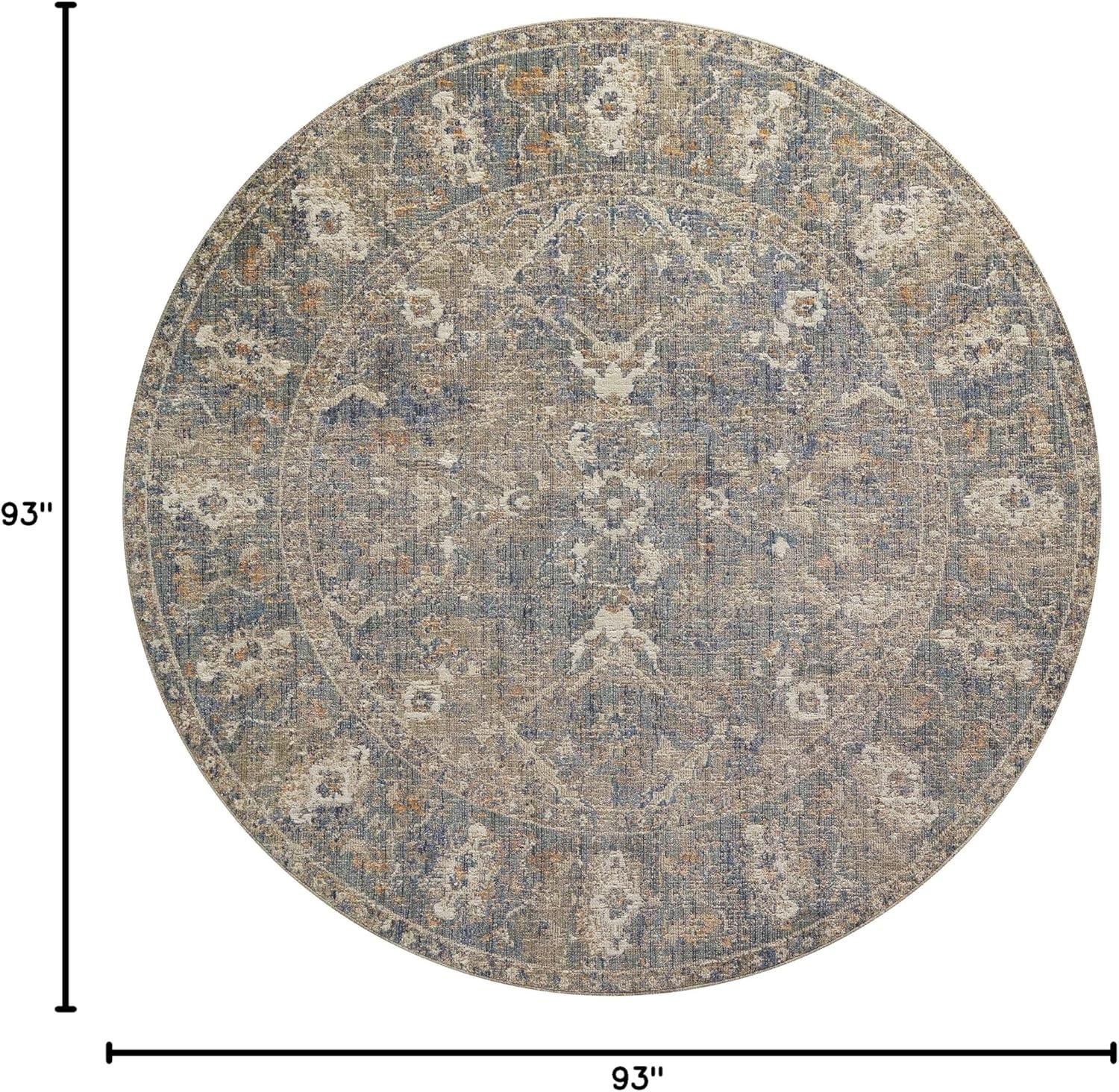 Rosemarie Rug by Chris Loves Julia x Loloi - Sand and Lagoon / 7'9" Round