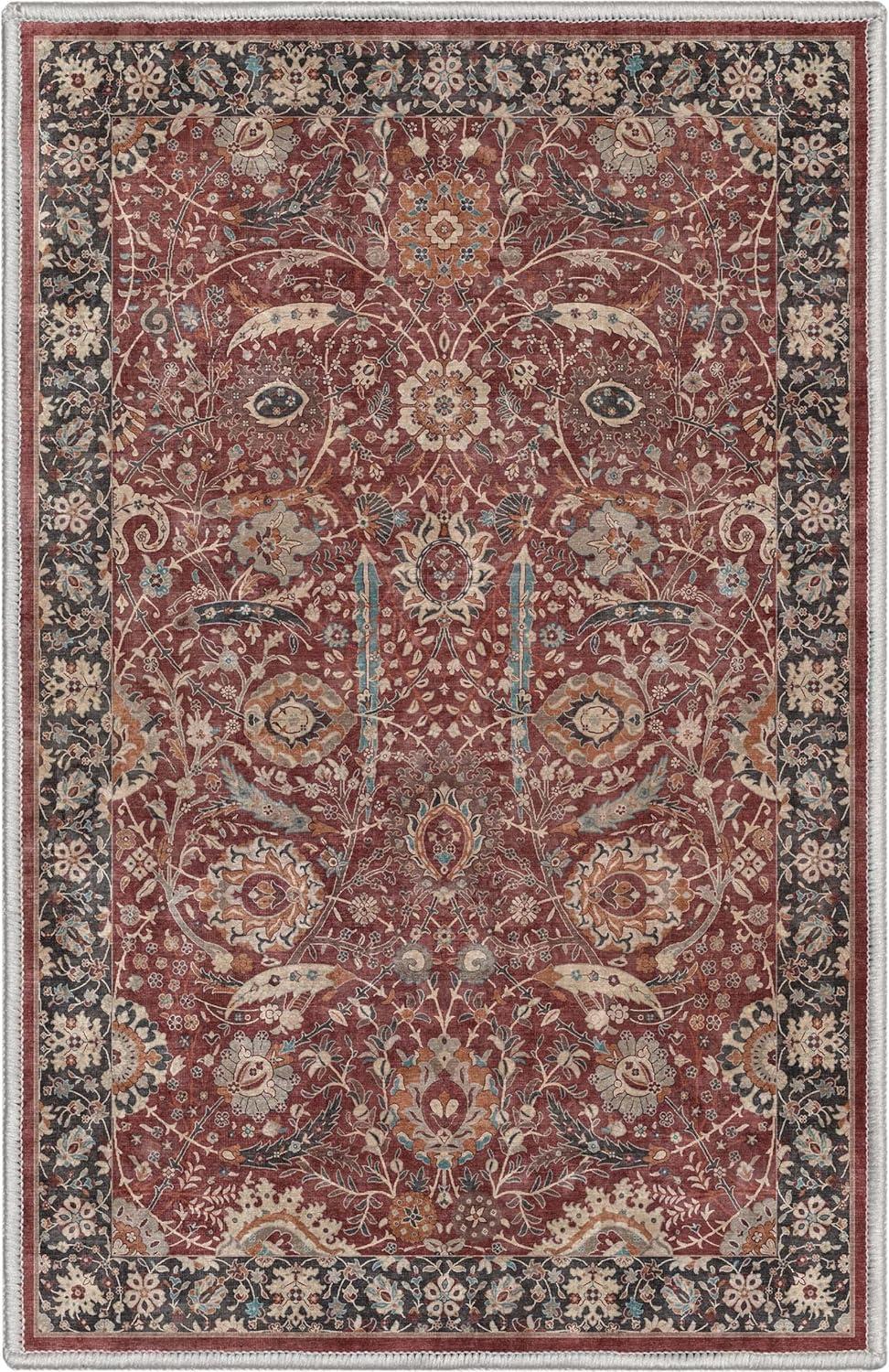 Asha Oriental Persian Flat-Weave Red Rug