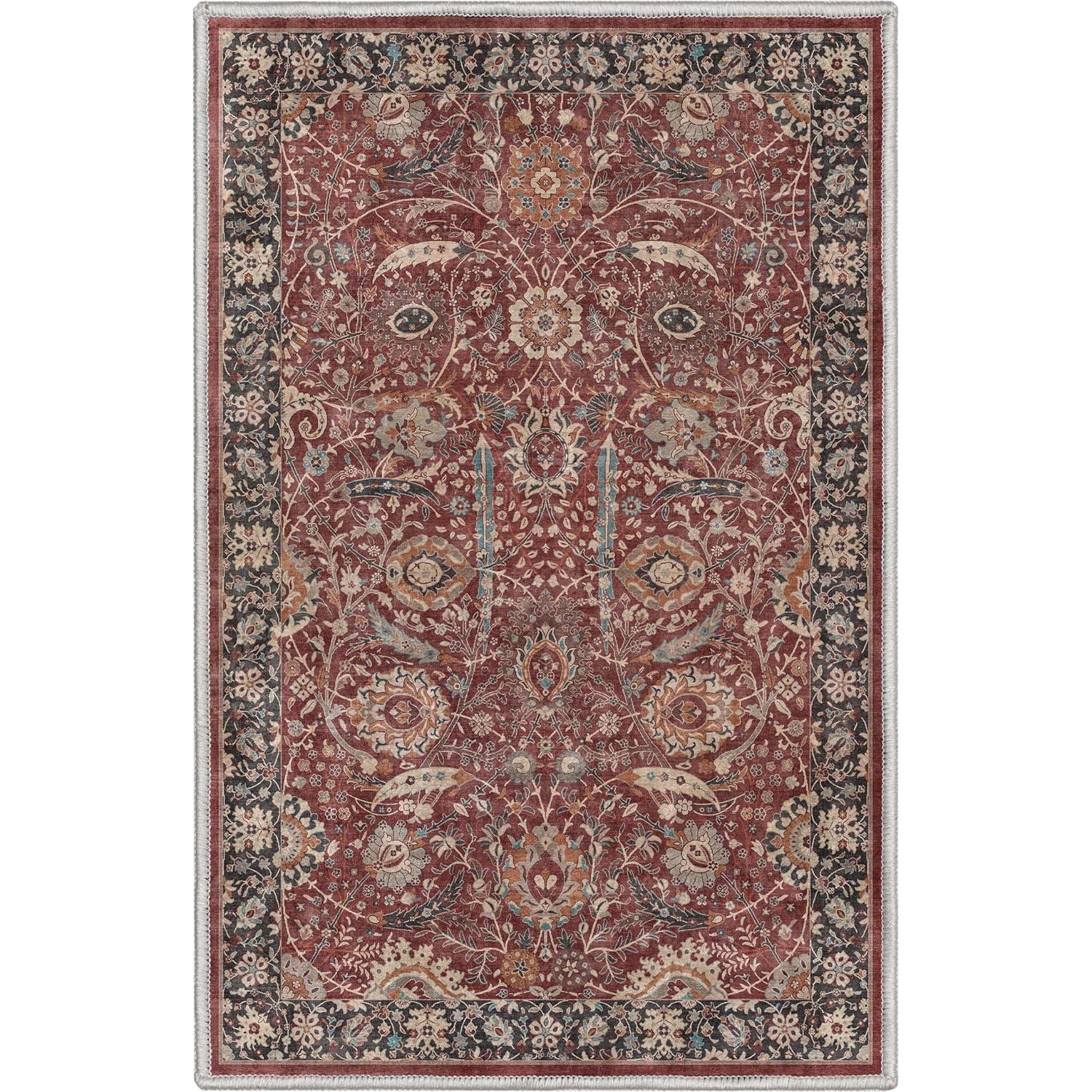 Asha Oriental Persian Flat-Weave Red Rug