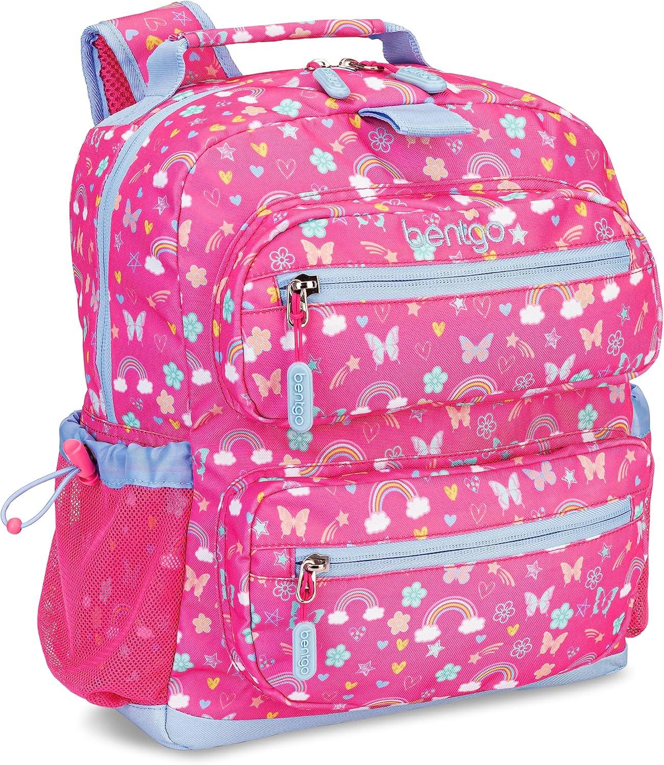 Bentgo Kids' 14.25" School Backpack - Rainbows and Butterflies