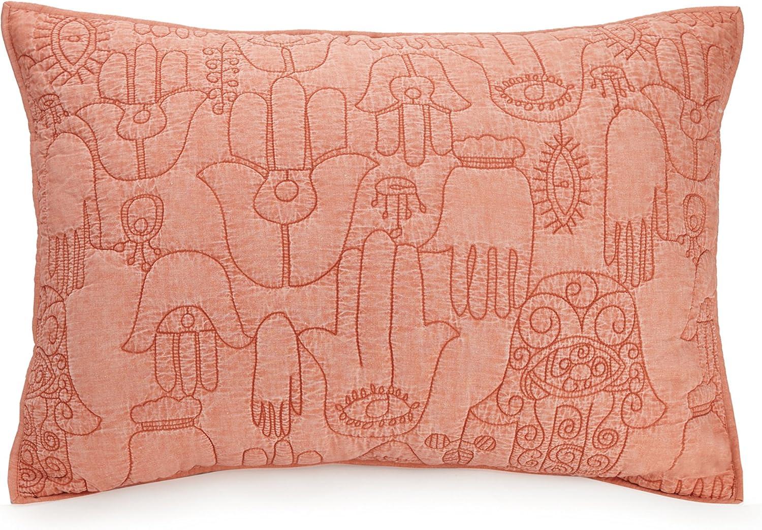 Jungalow Hamsa Solid Embroidered 3-Piece Quilt Set