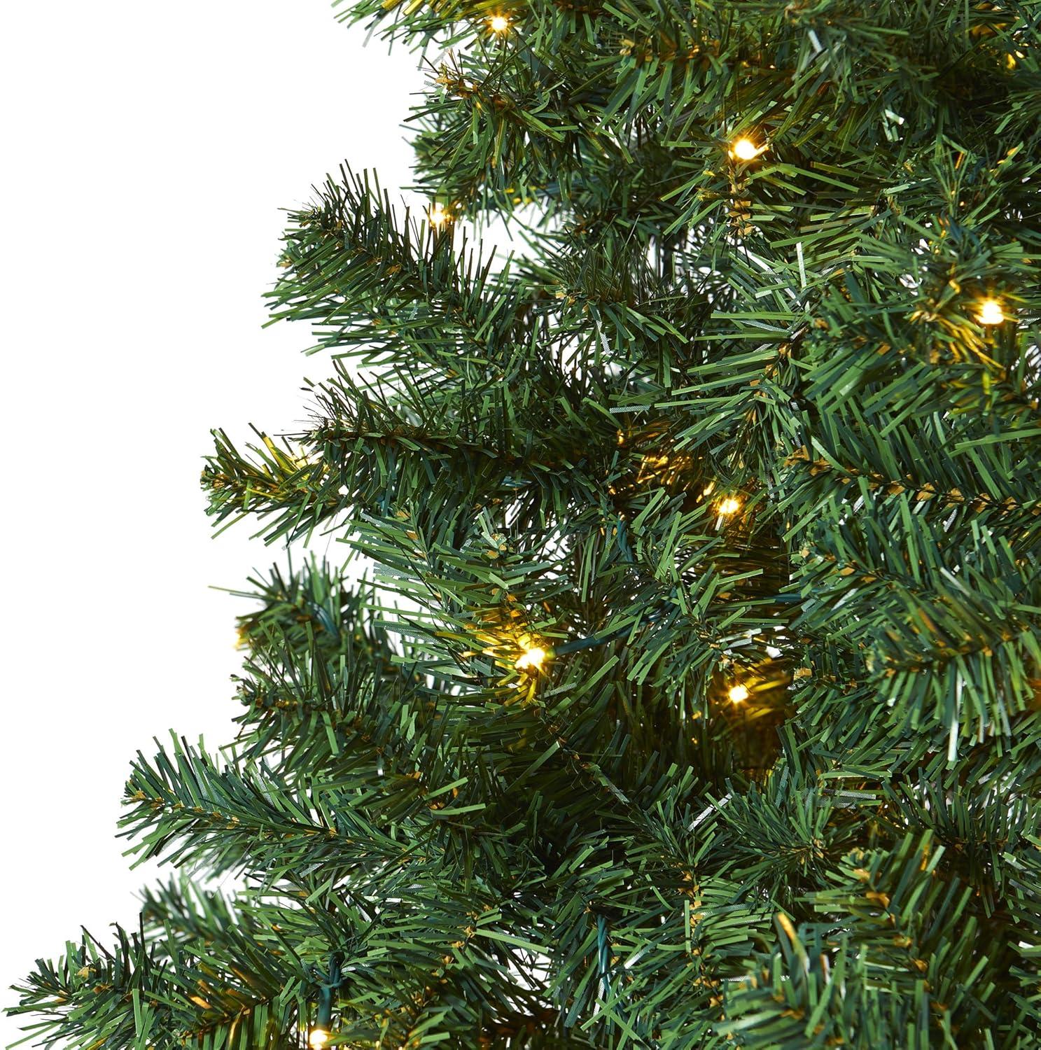 Nearly Natural 7.5-ft Northern Tip Pine Artificial Christmas Tree with 400 Clear LED Lights