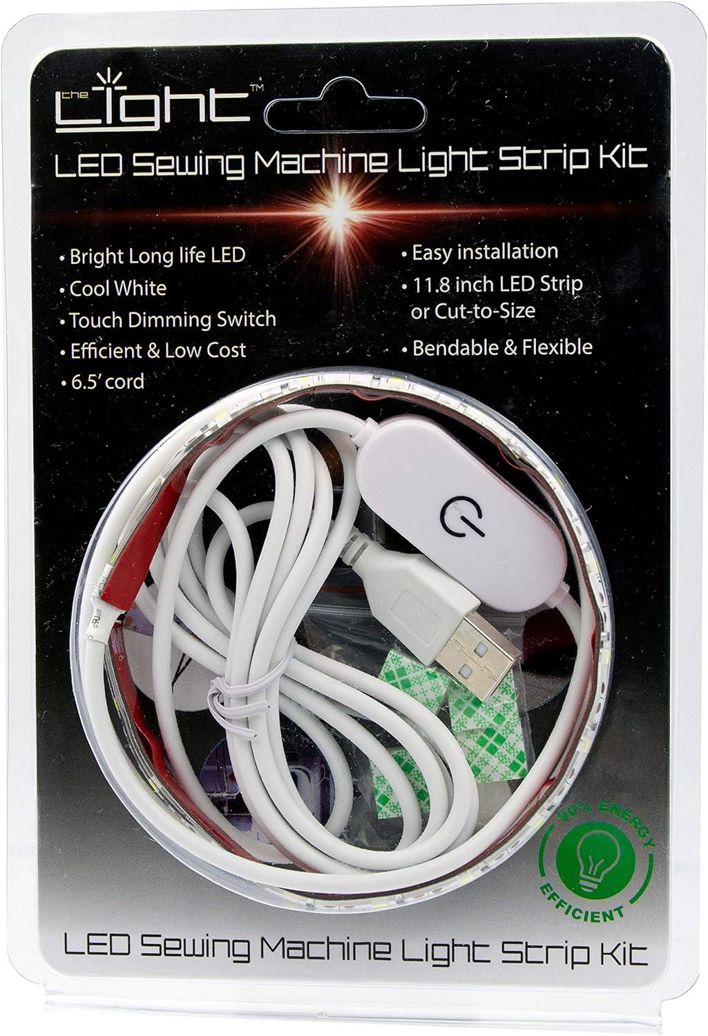 The Light Multipurpose LED Lighting Strips for Sewing, Quilting, Crafting and More. Incudes: 12" LED Light Strip, 67" Power Cord, 3M Adhesive VHB Tape & Mounting Clips