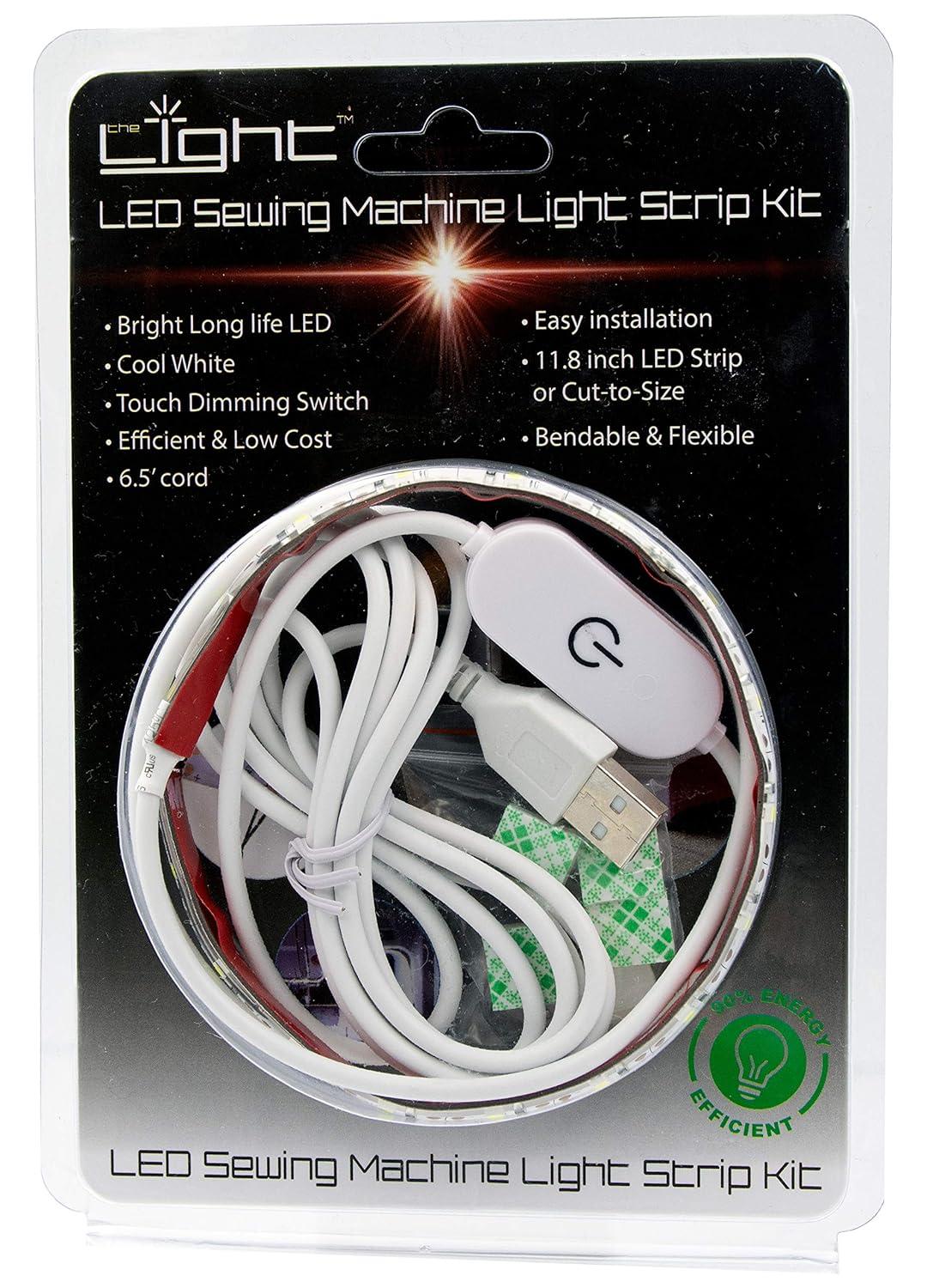 The Light Multipurpose LED Lighting Strips for Sewing, Quilting, Crafting and More. Incudes: 12" LED Light Strip, 67" Power Cord, 3M Adhesive VHB Tape & Mounting Clips