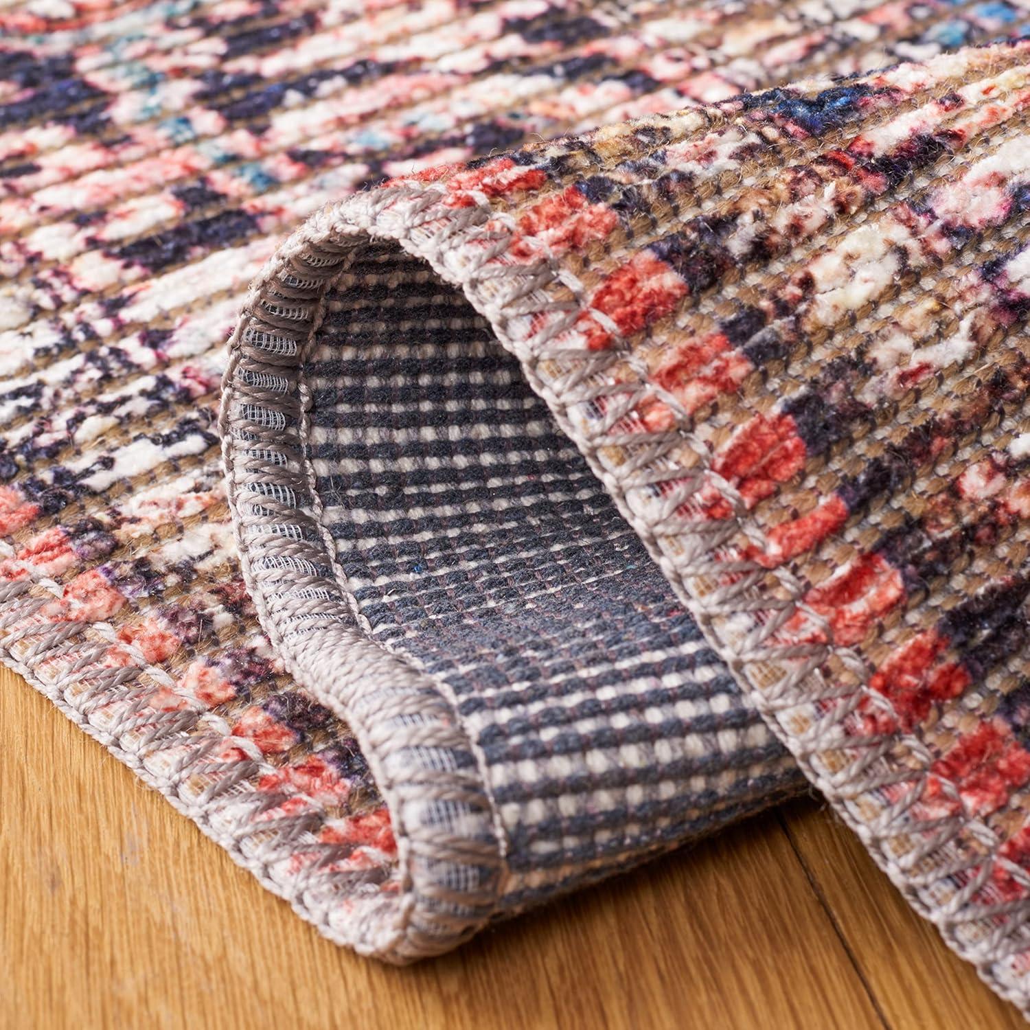 Serapi SEP624 Power Loomed Indoor Area Rug - Rust/Navy - 4'x6' - Safavieh
