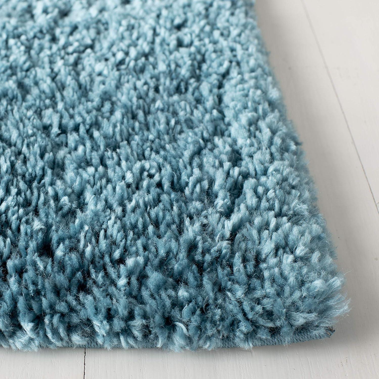 August Shag 900 AUG900 Power Loomed Indoor Area Rug - Turquoise - 8'x10' - Safavieh