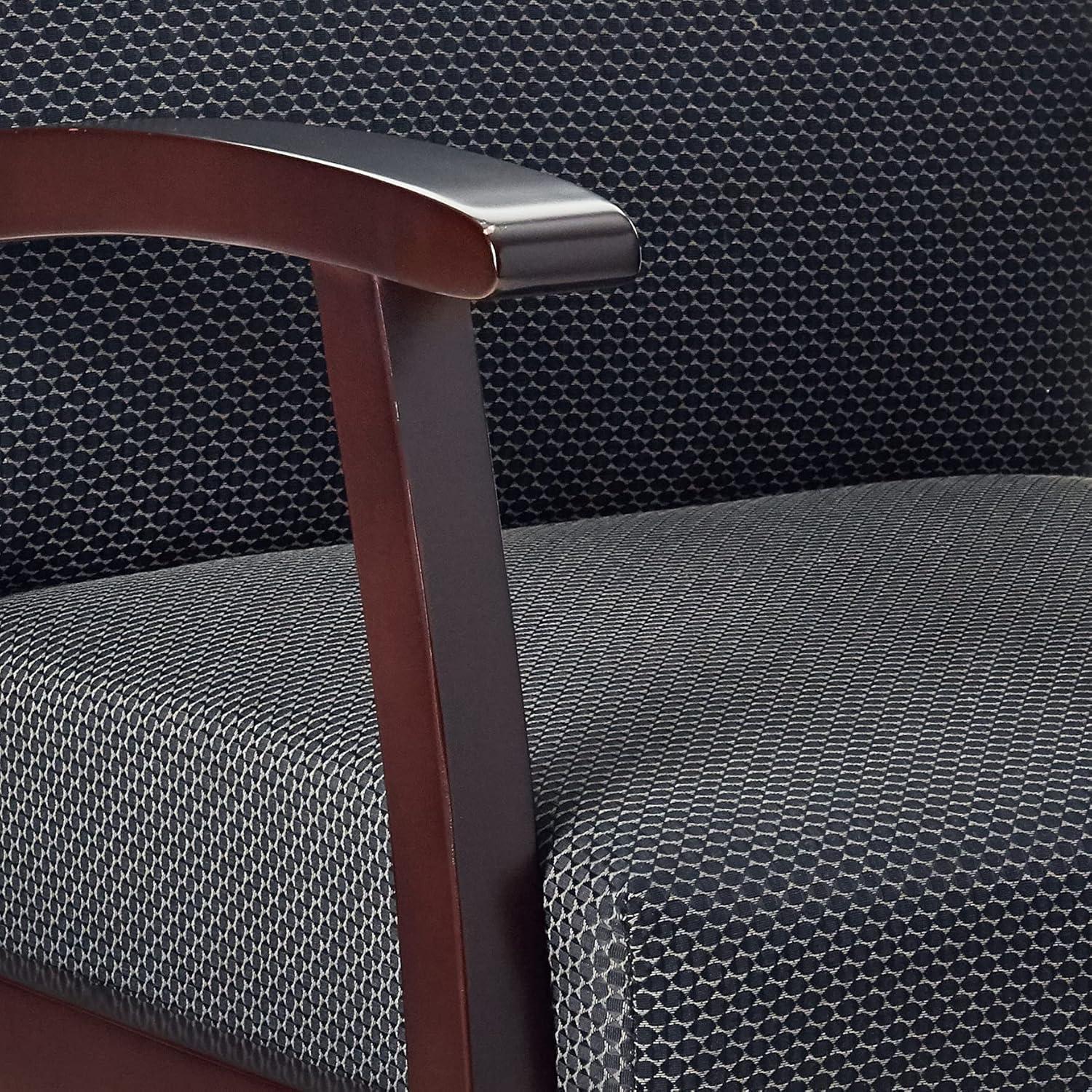 Lorell Guest Chairs 24"x25"x35-1/2" Charcoal/Espresso frame 68555