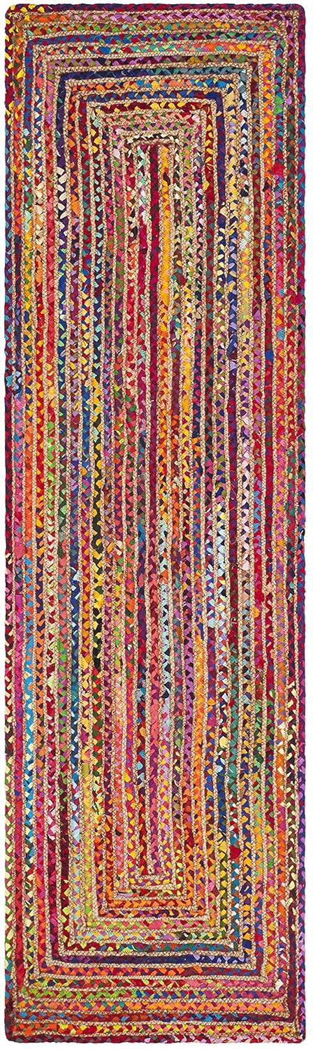 Cape Cod CAP202 Woven Indoor Runner Rug - Red/Multi - 2'3"x22' - Safavieh