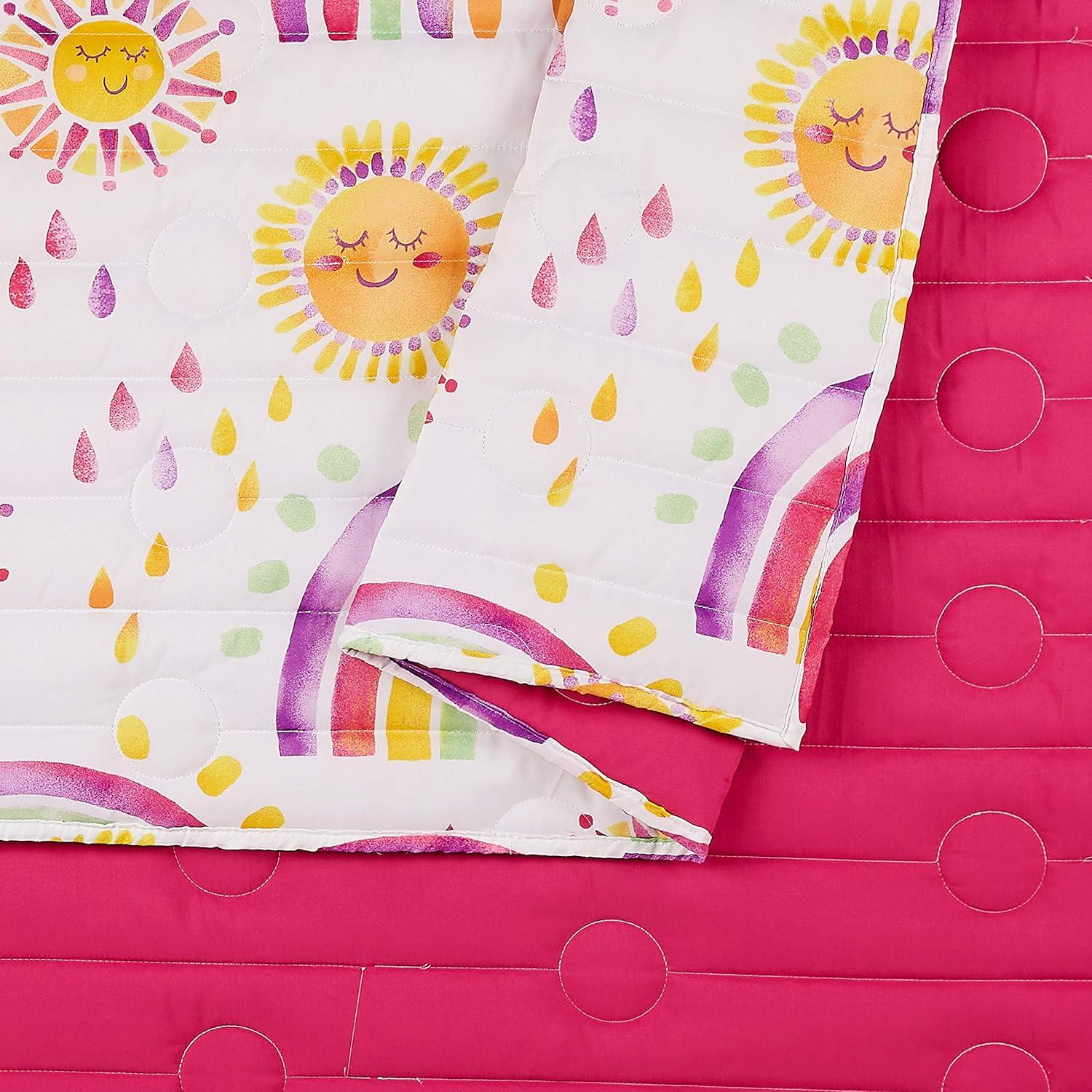 Rainbows & Suns Microfiber Quilt Set