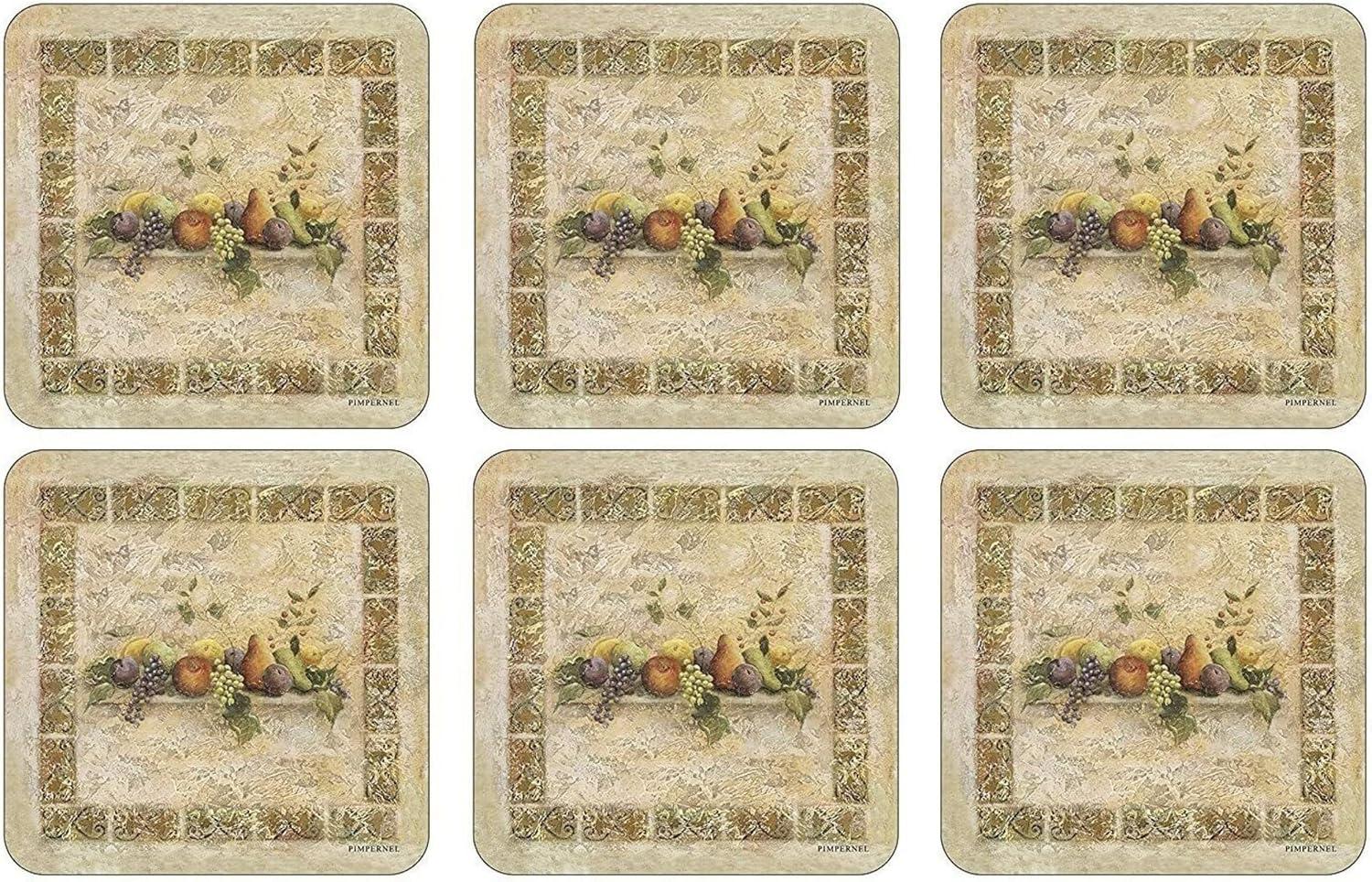 Pimpernel Tuscan Palette Coasters 4"X 4"