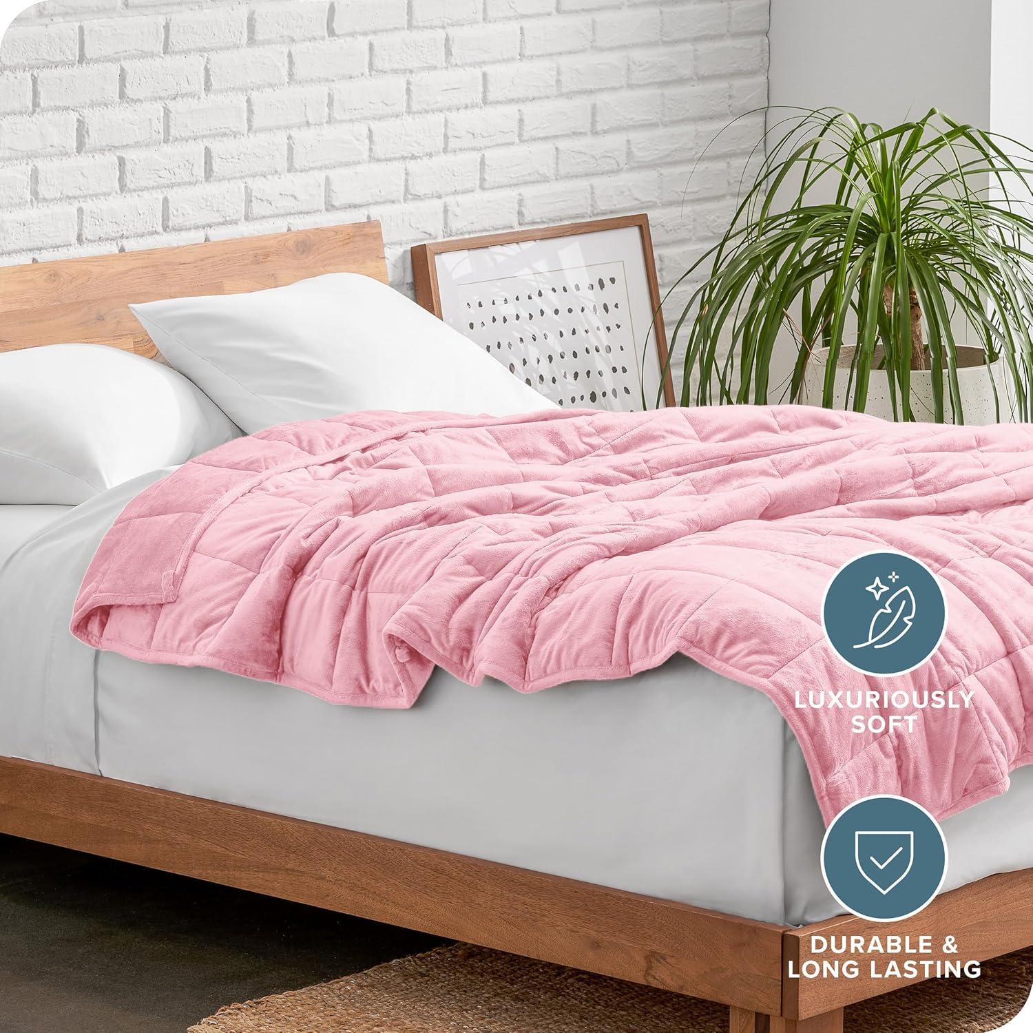 Bare Home Minky Fleece Weighted Blanket