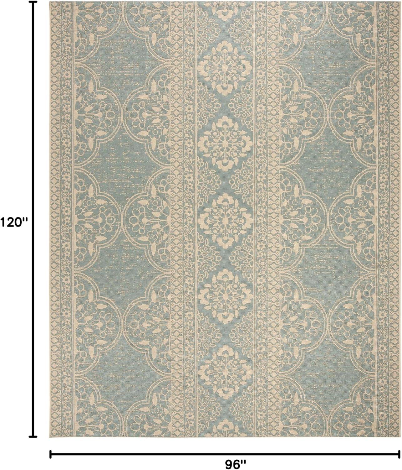 SAFAVIEH Linden Malandra Floral Area Rug, Cream/Aqua, 8' x 10'