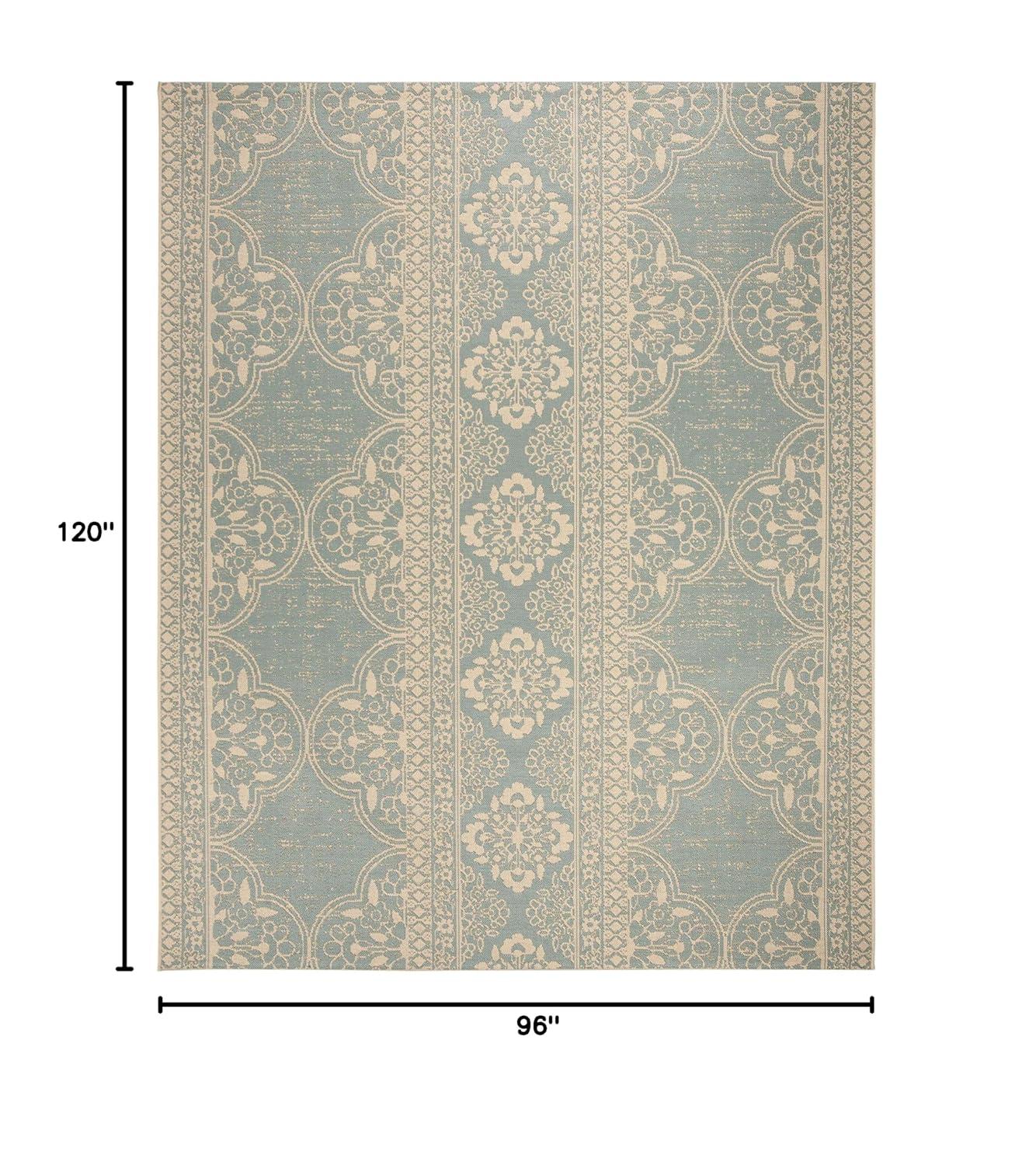 SAFAVIEH Linden Malandra Floral Area Rug, Cream/Aqua, 8' x 10'