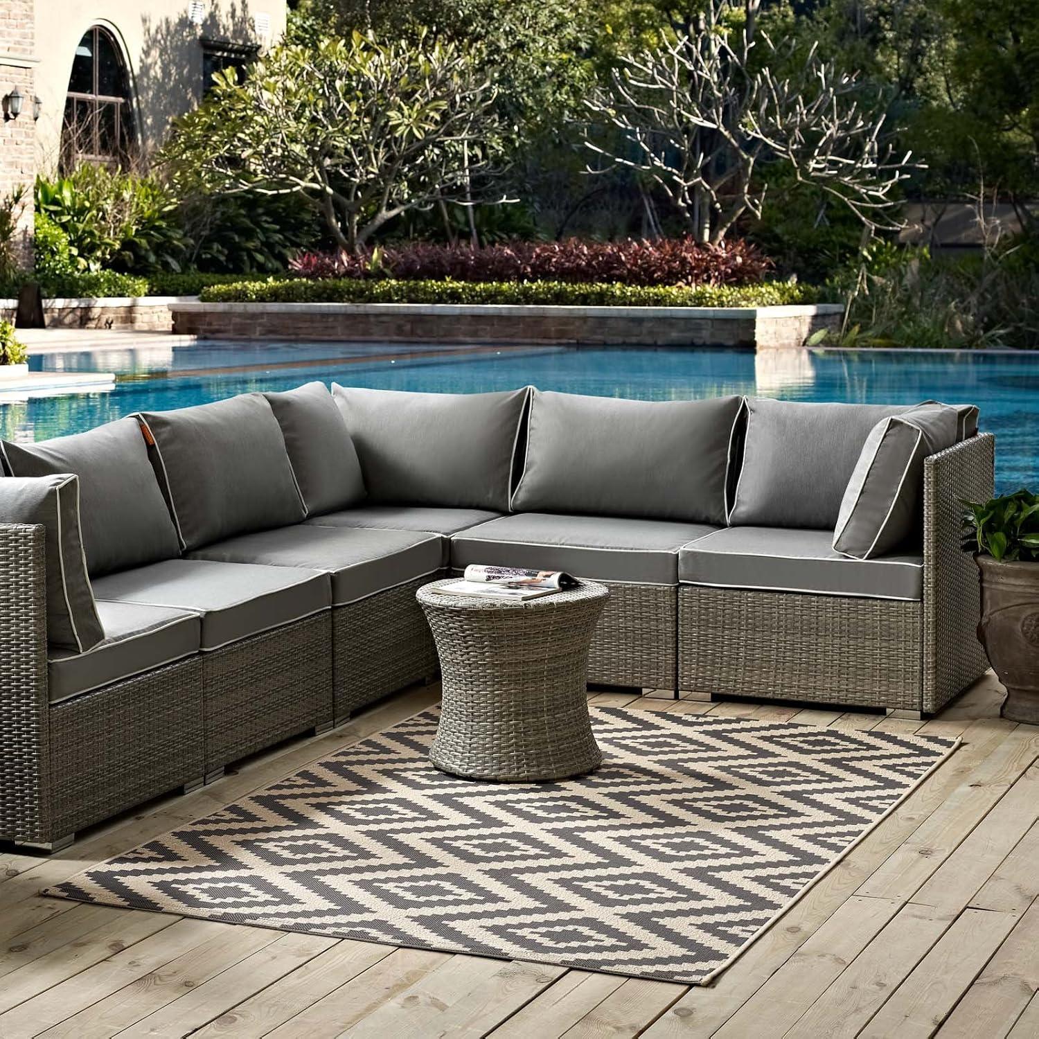 Modway Modway Jagged Geometric Diamond Trellis Indoor and Outdoor Area Rug