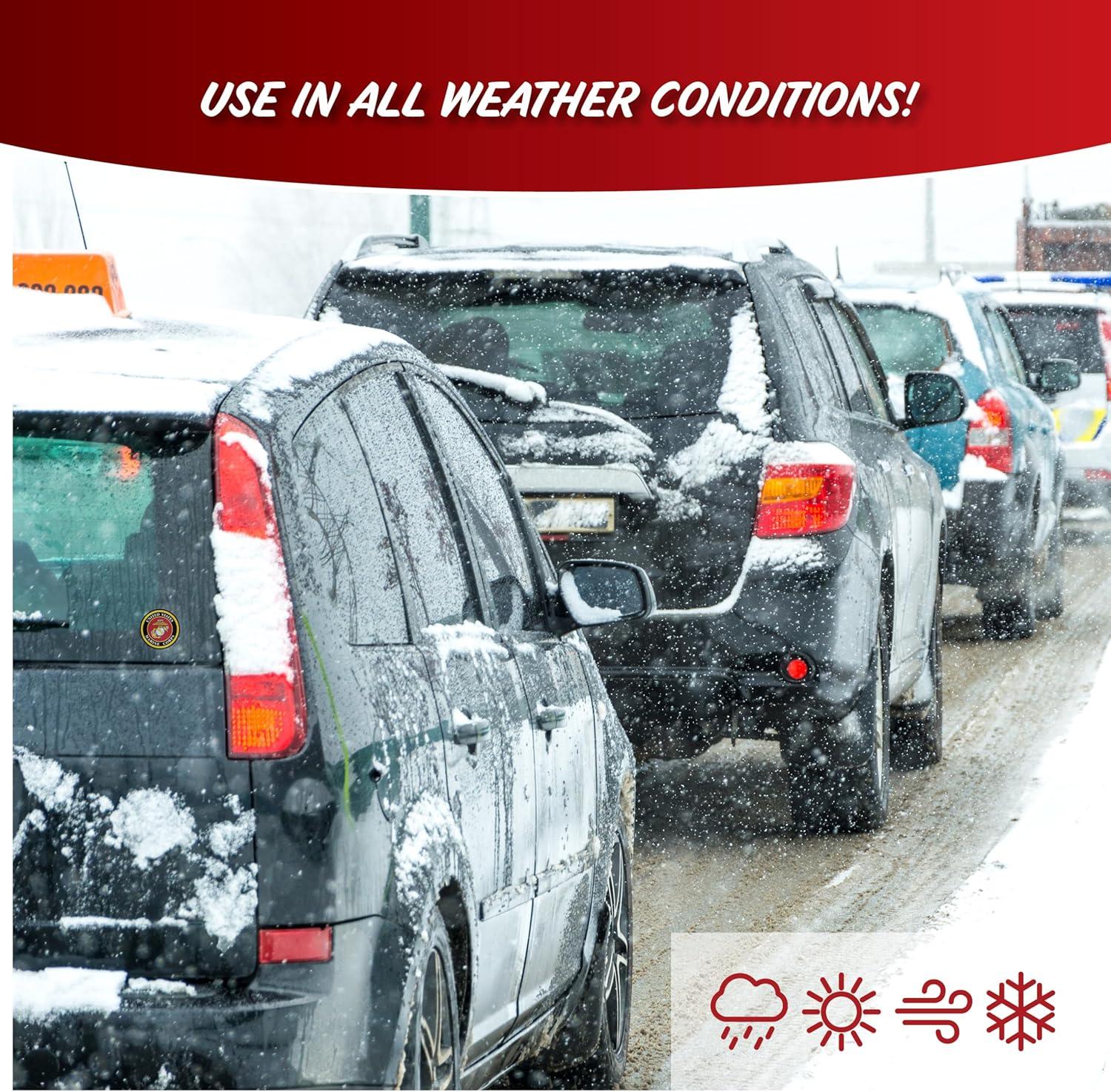 US Marine Corps Veteran Car Decals - Set of 4 USMC Window Stickers EGA Logo Vinyl Decal for Vehicle Truck Bumper Water Bottle Laptop