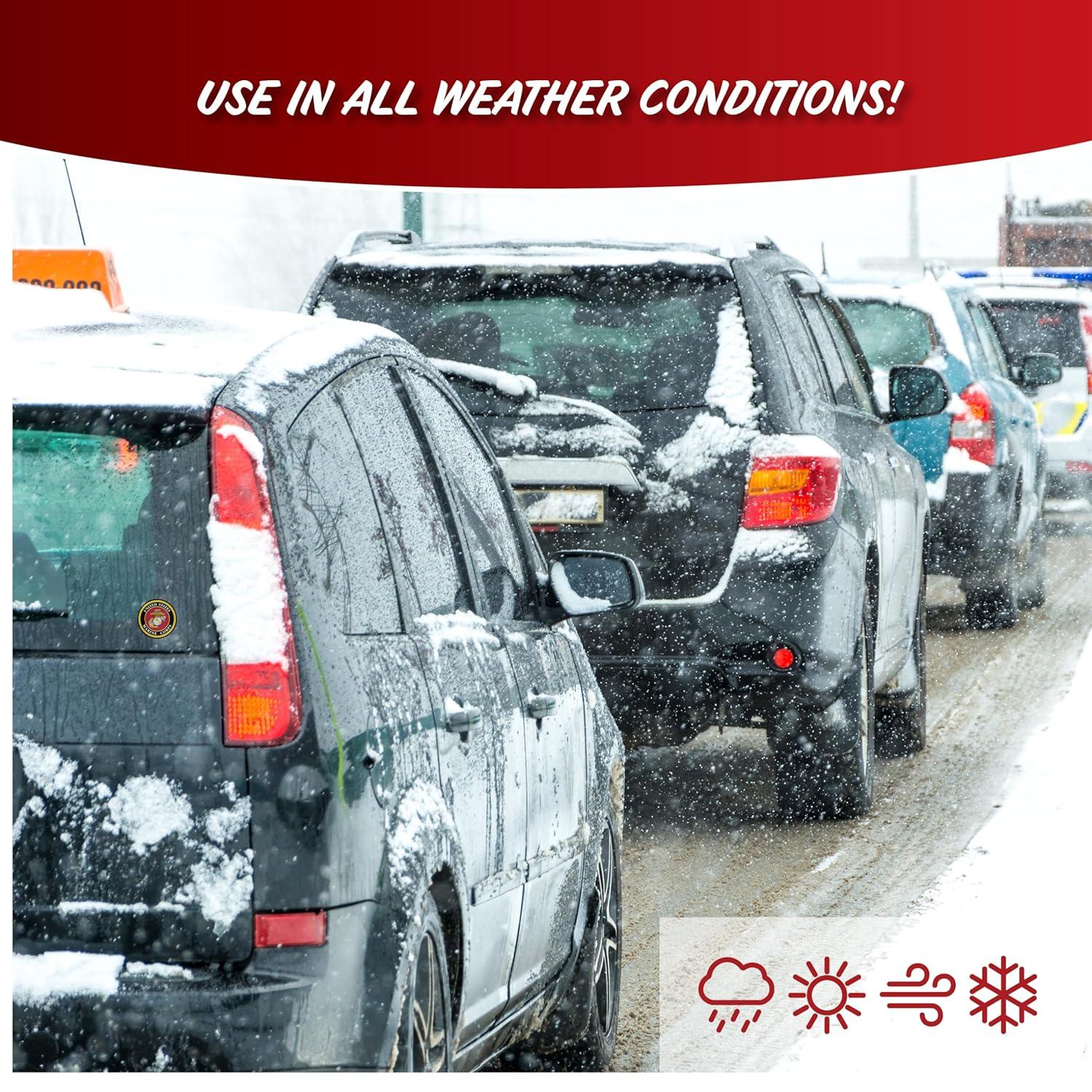 US Marine Corps Veteran Car Decals - Set of 4 USMC Window Stickers EGA Logo Vinyl Decal for Vehicle Truck Bumper Water Bottle Laptop