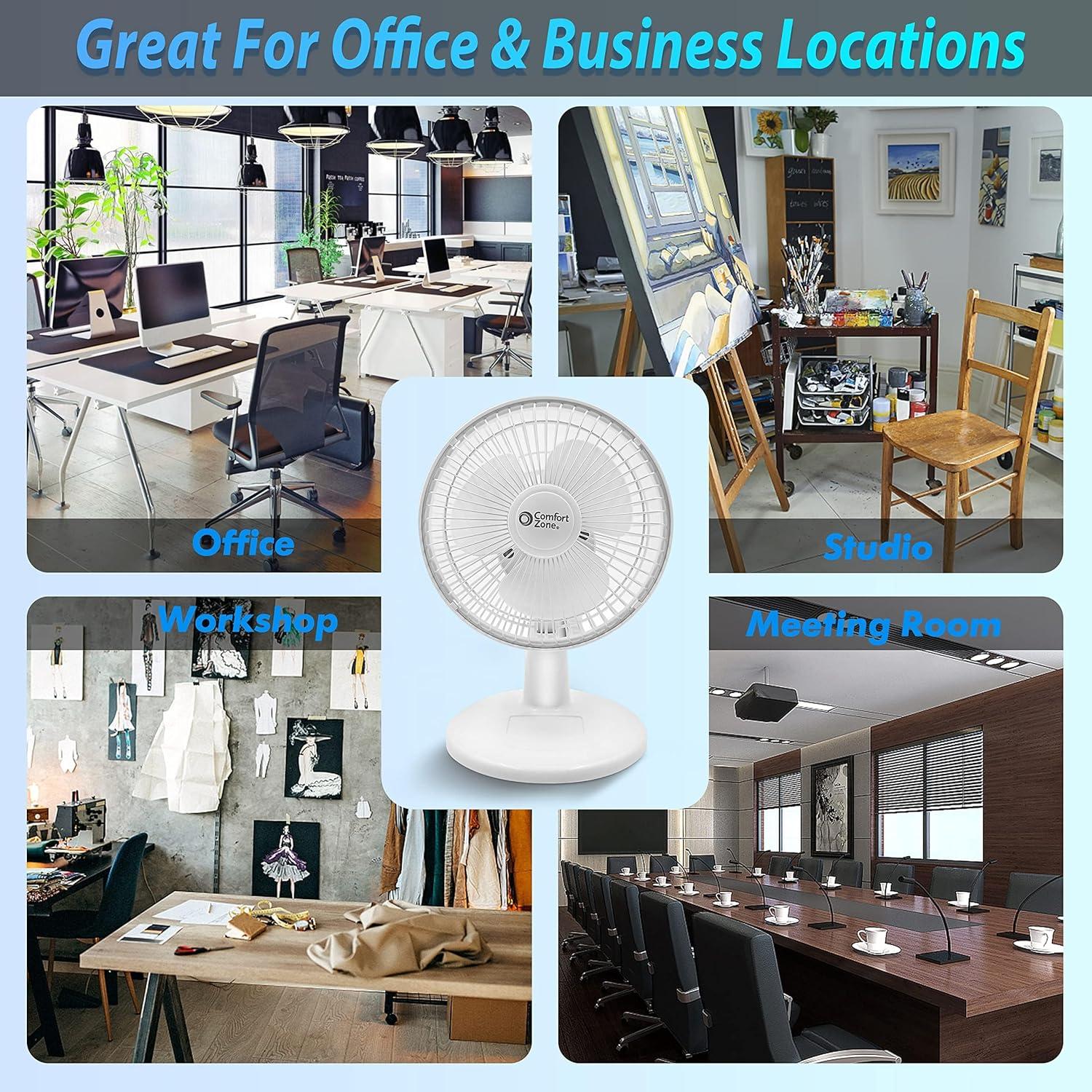 Comfort Zone 6 Inch Table Fan