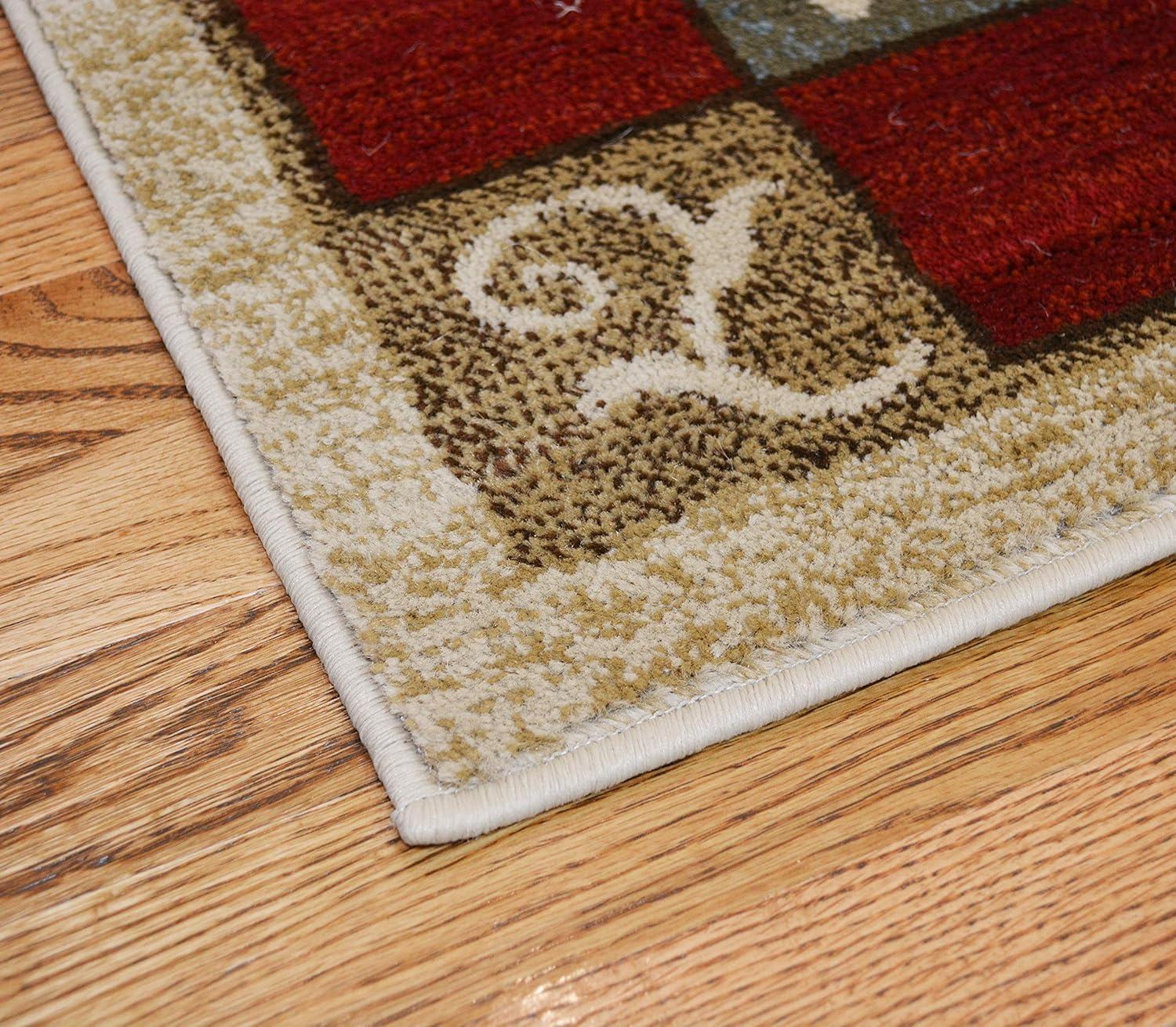 American Destination Ivory Barnyard Country Multi-Color 2 ft. x 4 ft. Area Rug