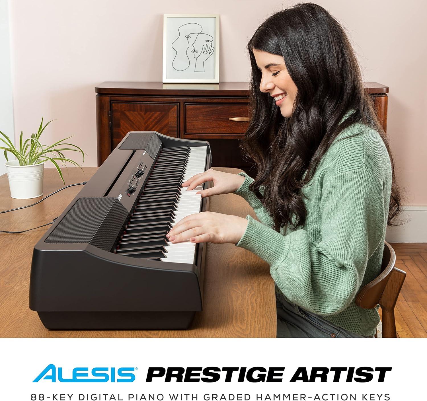 Alesis Prestige Artist 88-Key Digital Piano With Graded Hammer-Action Keys