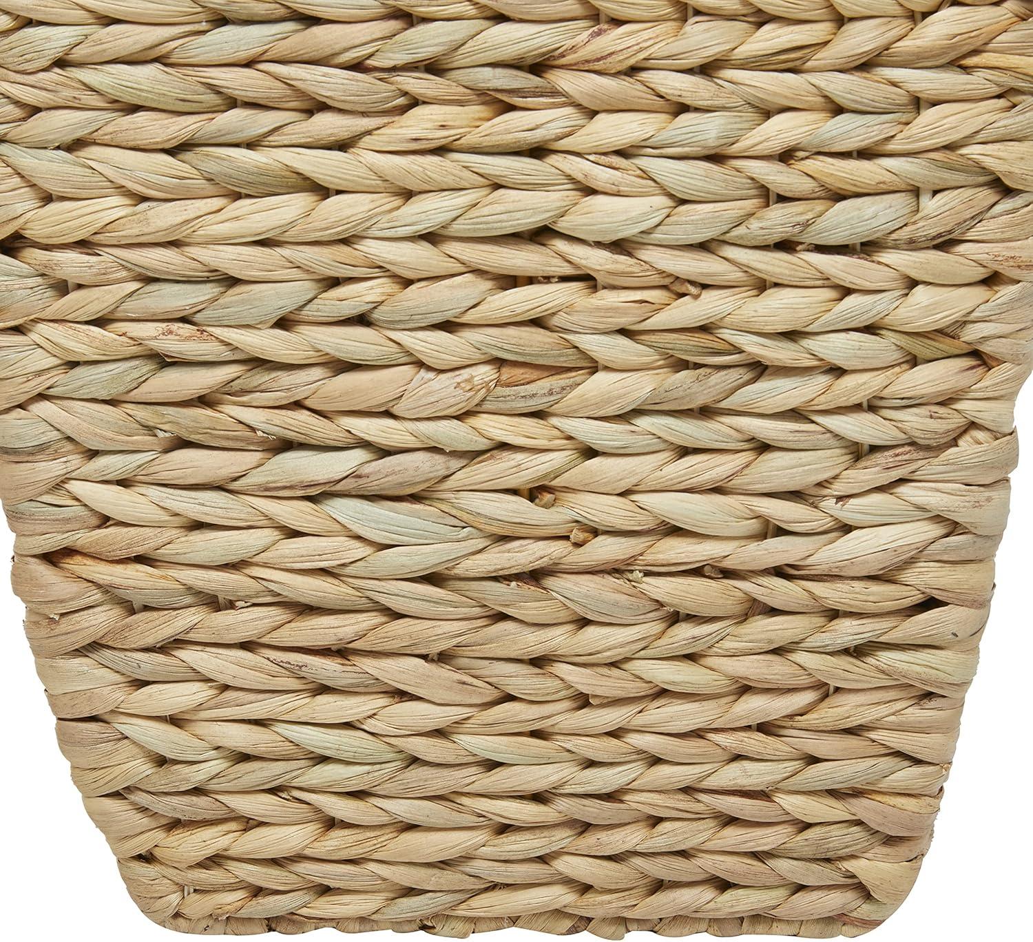 Traditional Seagrass Handwoven Storage Basket Duo, Light Brown