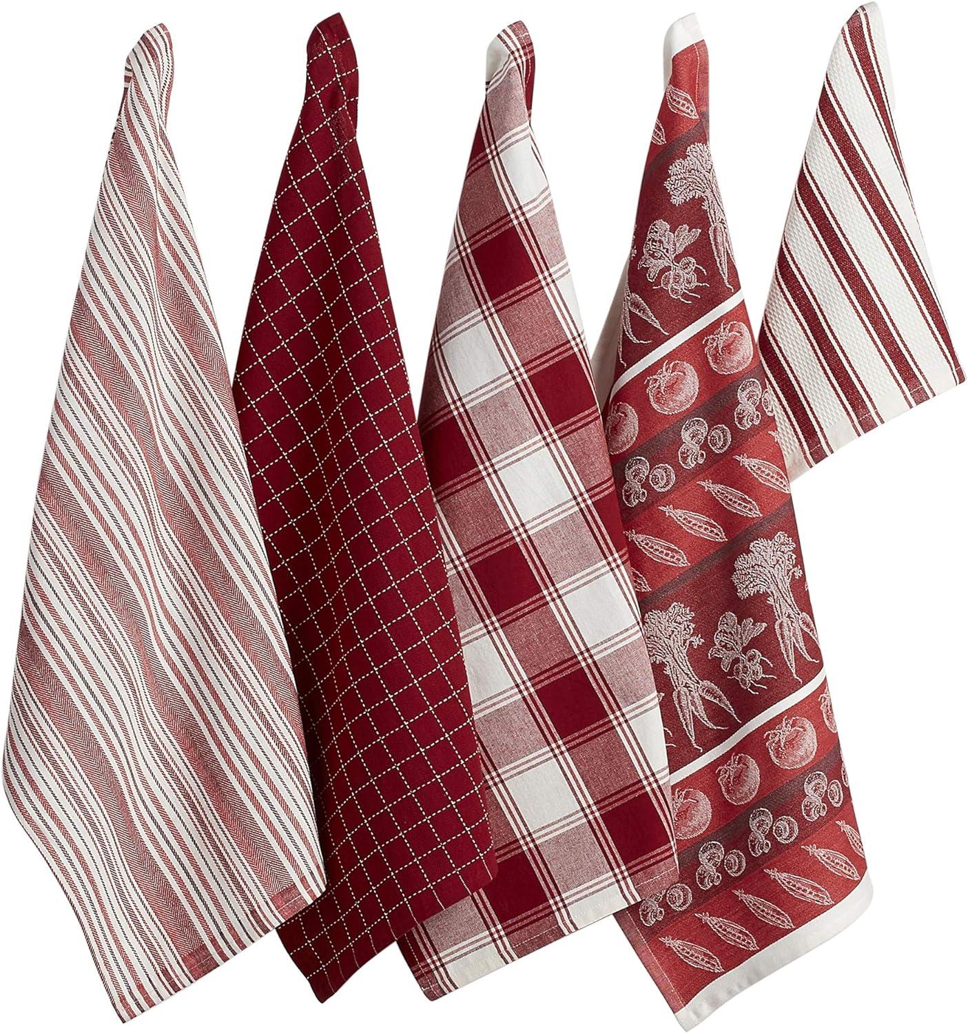 Garnet Kitchen Dishtowel - Set of 5