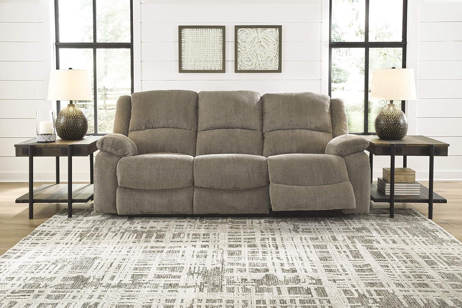 Signature Design by Ashley Draycoll Power Reclining Sofa in Pewter