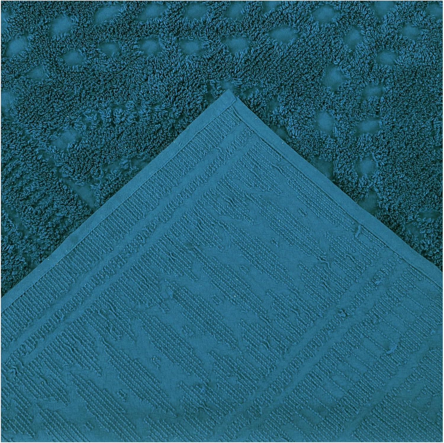 Better Trends 96" x 110" Bedspread For Full/Double Size Bed 100% Cotton Soft & Breathable Bedding Luxurious Medallion Design, Machine Washable (Teal) Rio Collection