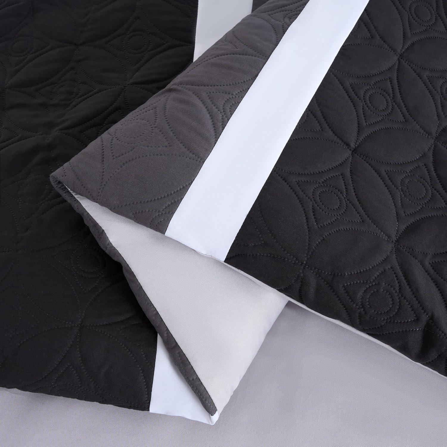 Chezmoi Collection 7-Piece Patchwork Bed in a Bag Comforter Set with Sheets