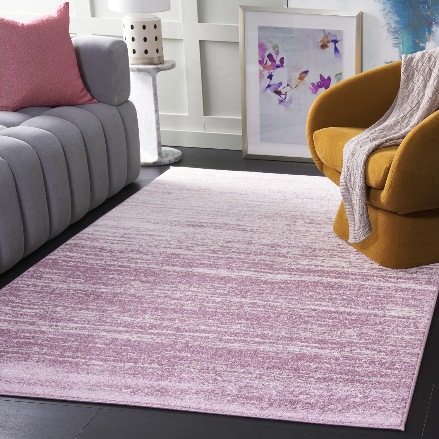 Adirondack ADR113 Machine Made Indoor Area Rug - Cream/Purple - 5'-1"x7'-6" - Safavieh