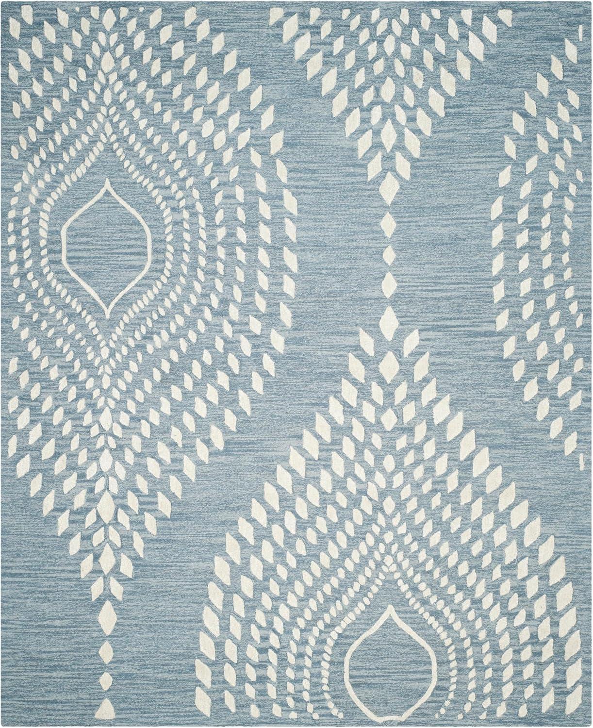 Bella BEL126 Hand Tufted Area Rug - Blue/Ivory - 8'x10' - Safavieh.