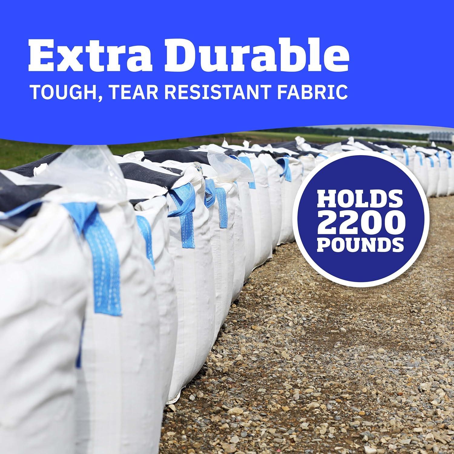DURASACK® Builder's Bulk Bag with Flap Top, Heavy Duty, 35"L x 35"W x 40"H, 200 Gallon