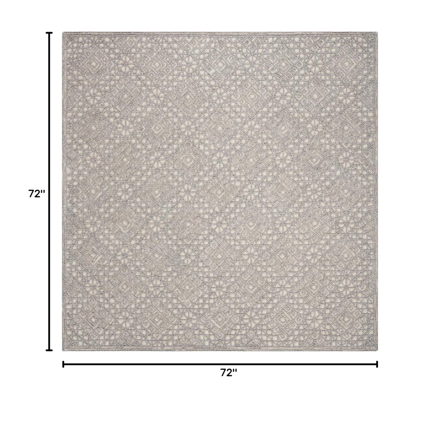 Trace TRC255 Hand Tufted Area Rug - Grey/Grey - 6'x6' - Safavieh.