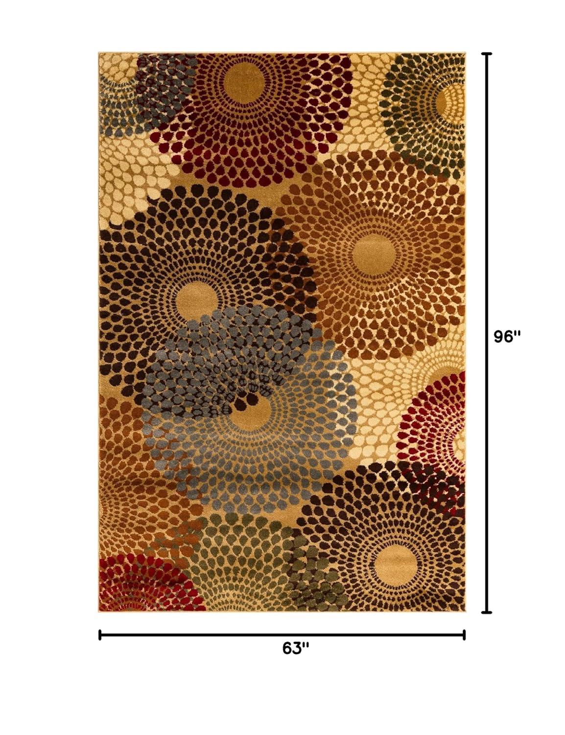 Unique Loom Barista Collection Area Rug - Java (5' 3" x 8' Rectangle Beige/Black)