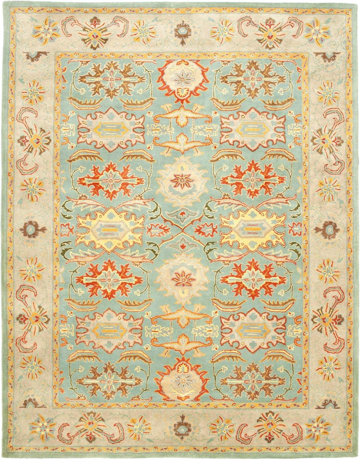 Heritage Light Blue Hand-Tufted Wool Area Rug