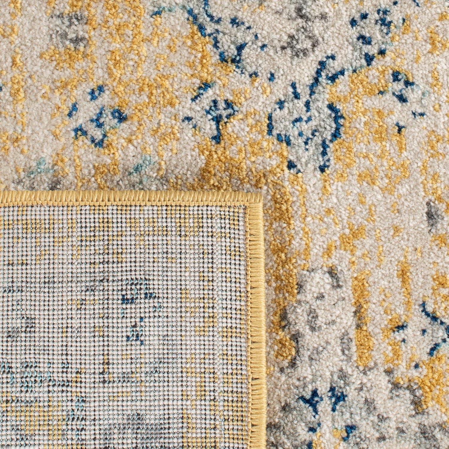 Evoke EVK224 Power Loomed Area Rug - Gold/Ivory - 4'x6' - Safavieh.