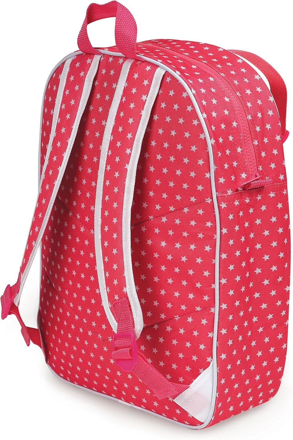 Badger Basket Doll Travel Backpack with Plush Friend Compartment - Star Pattern