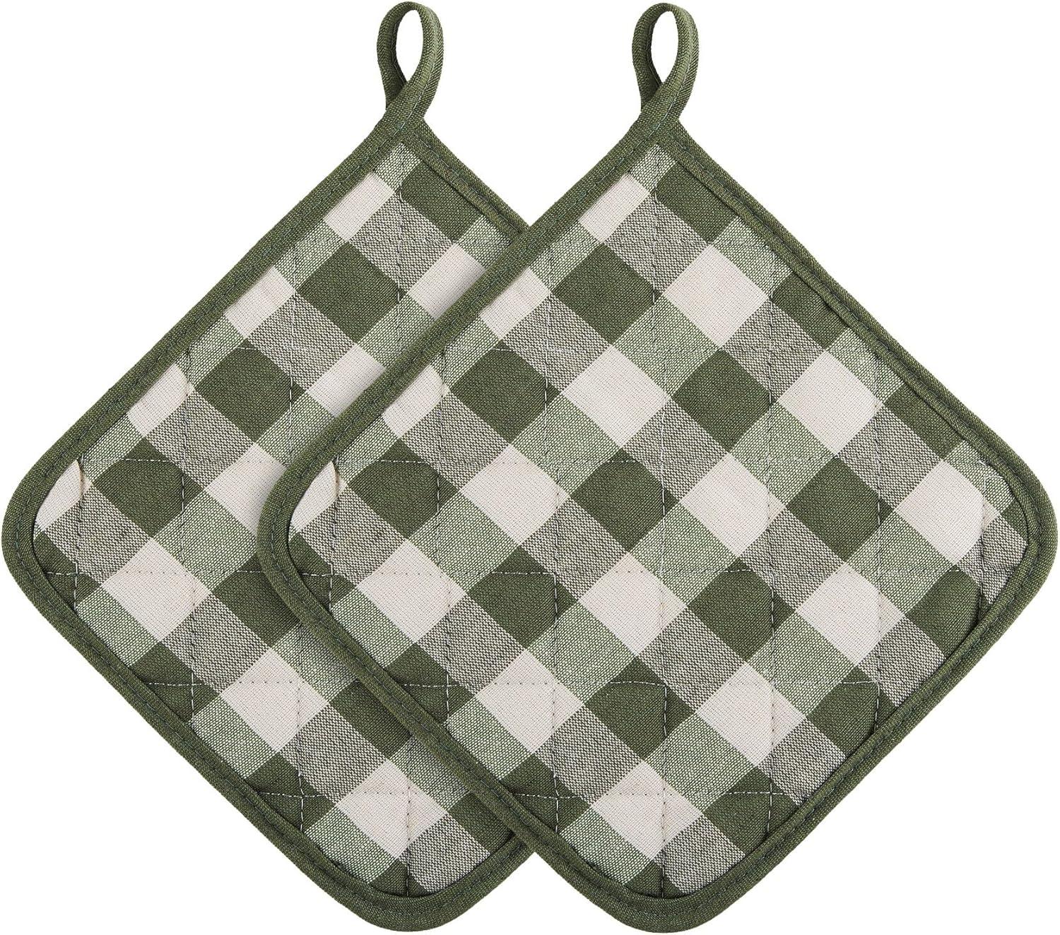 Achim Importing Co Achim Importing Co Checkered Cotton Potholder Set (Set of 2)