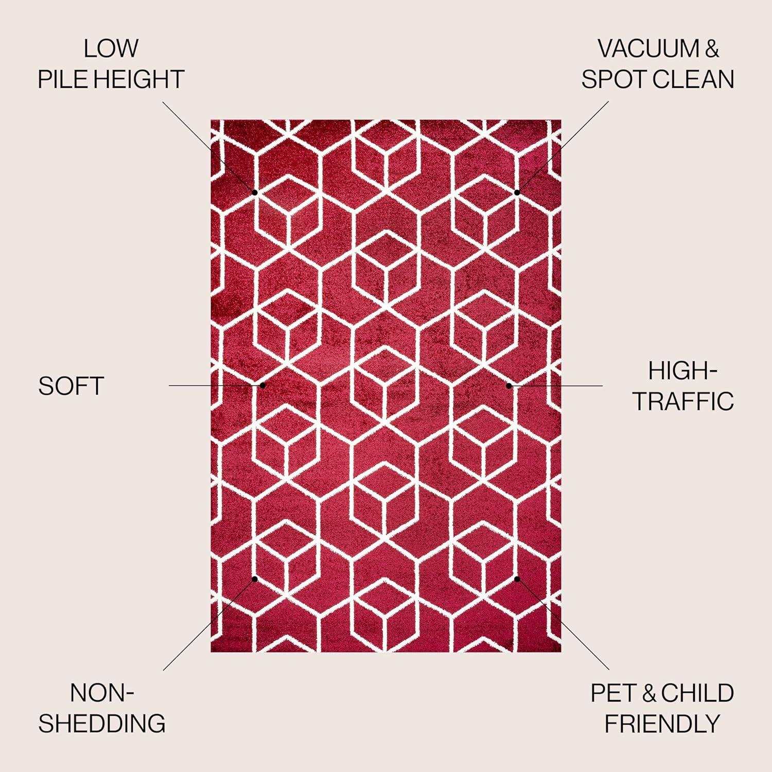 Tumbling Blocks Modern Geometric Area Rug - JONATHAN Y