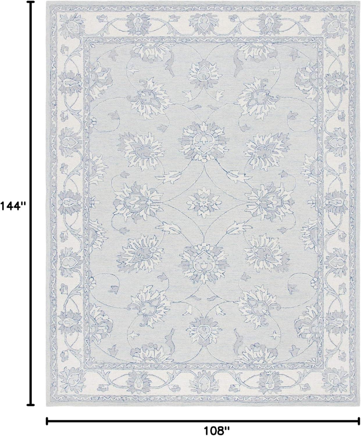 Micro-Loop MLP536 Hand Tufted Indoor Area Rug - Blue/Ivory - 9'x12' - Safavieh
