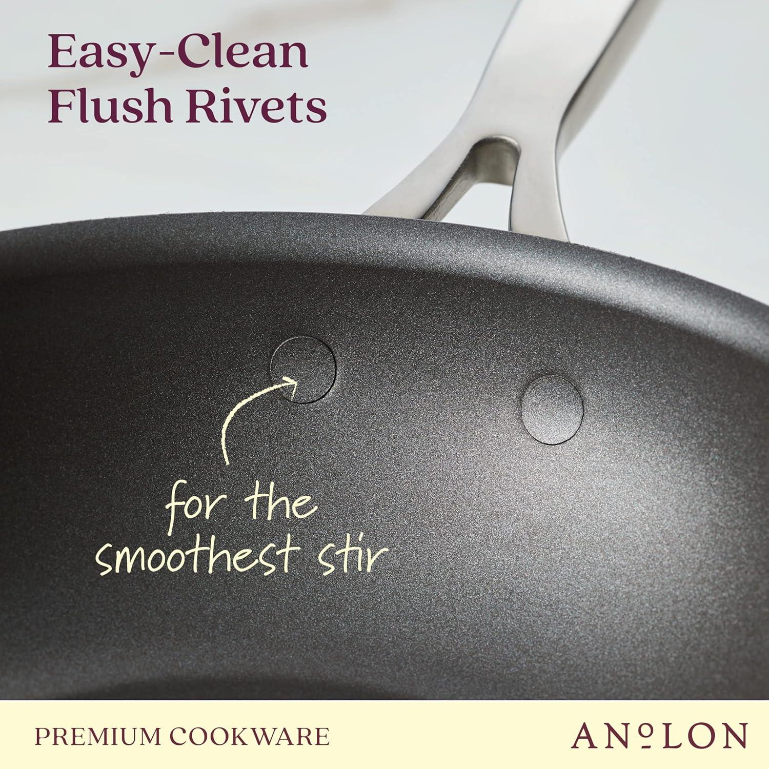 Anolon Ascend Hard Anodized Nonstick Stir Fry Pan, Induction Compatible - 10 Inch