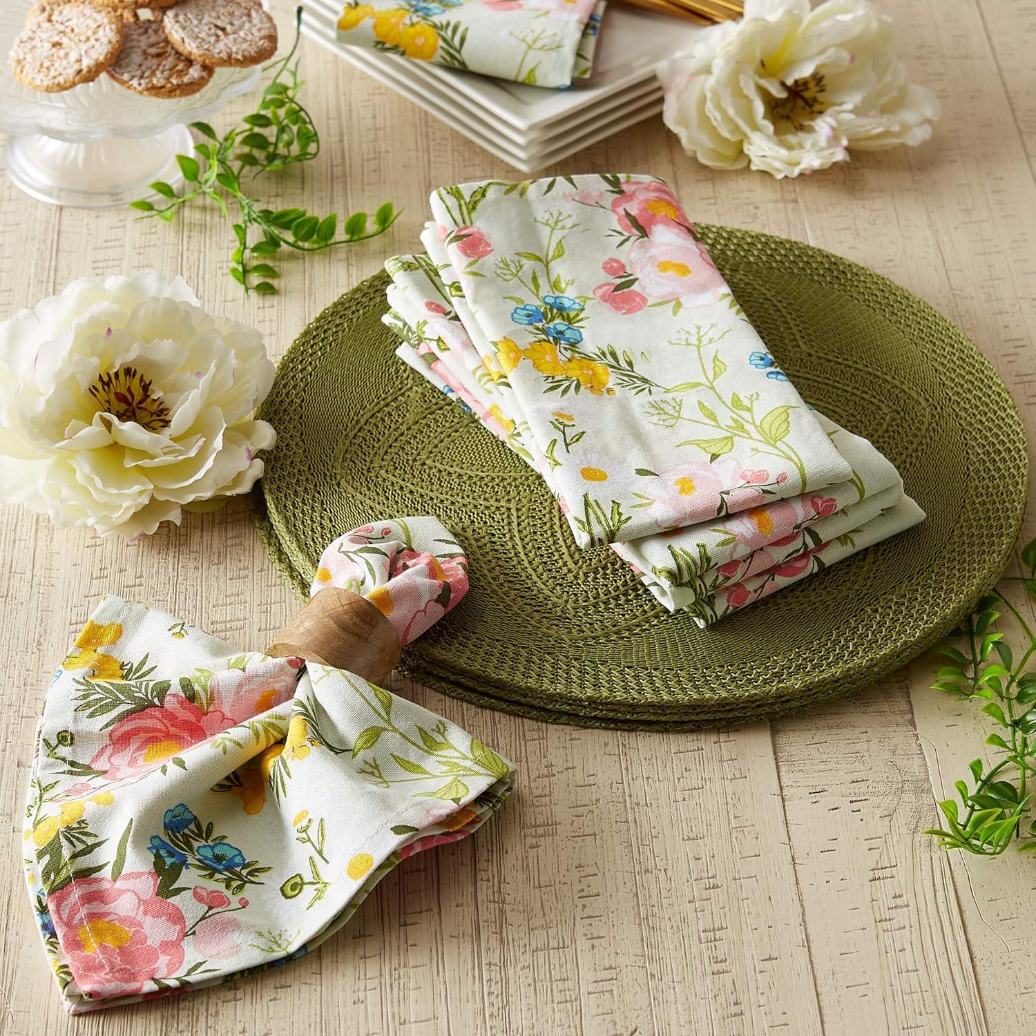 Spring Bouquet Printed Napkin - Set of 6