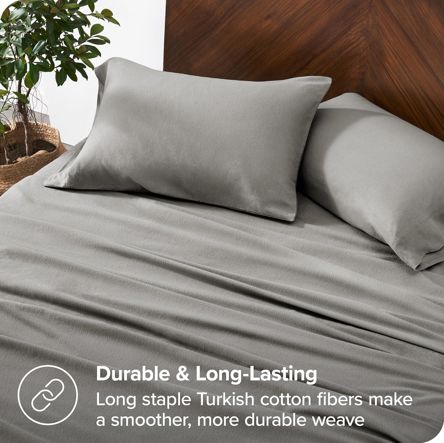 Bare Home Organic 100% Cotton Flannel Sheet Set