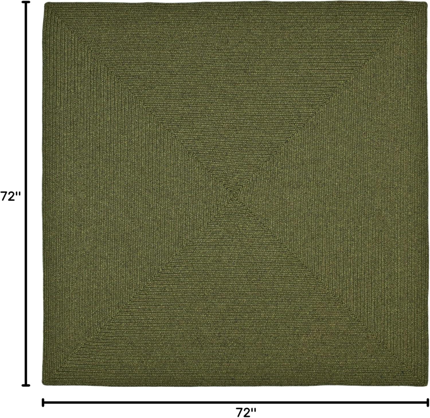 Braided BRD315 Hand Woven Area Rug - Green - 6'x6' - Safavieh.