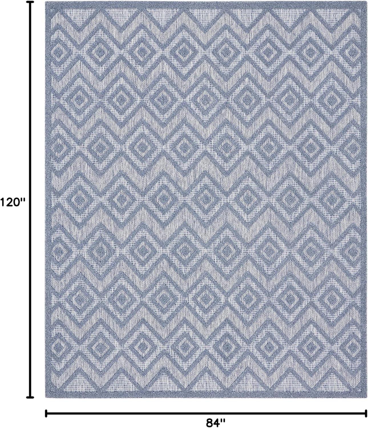 Nourison Versatile Solid Diamond Indoor Outdoor Flatweave Area Rug