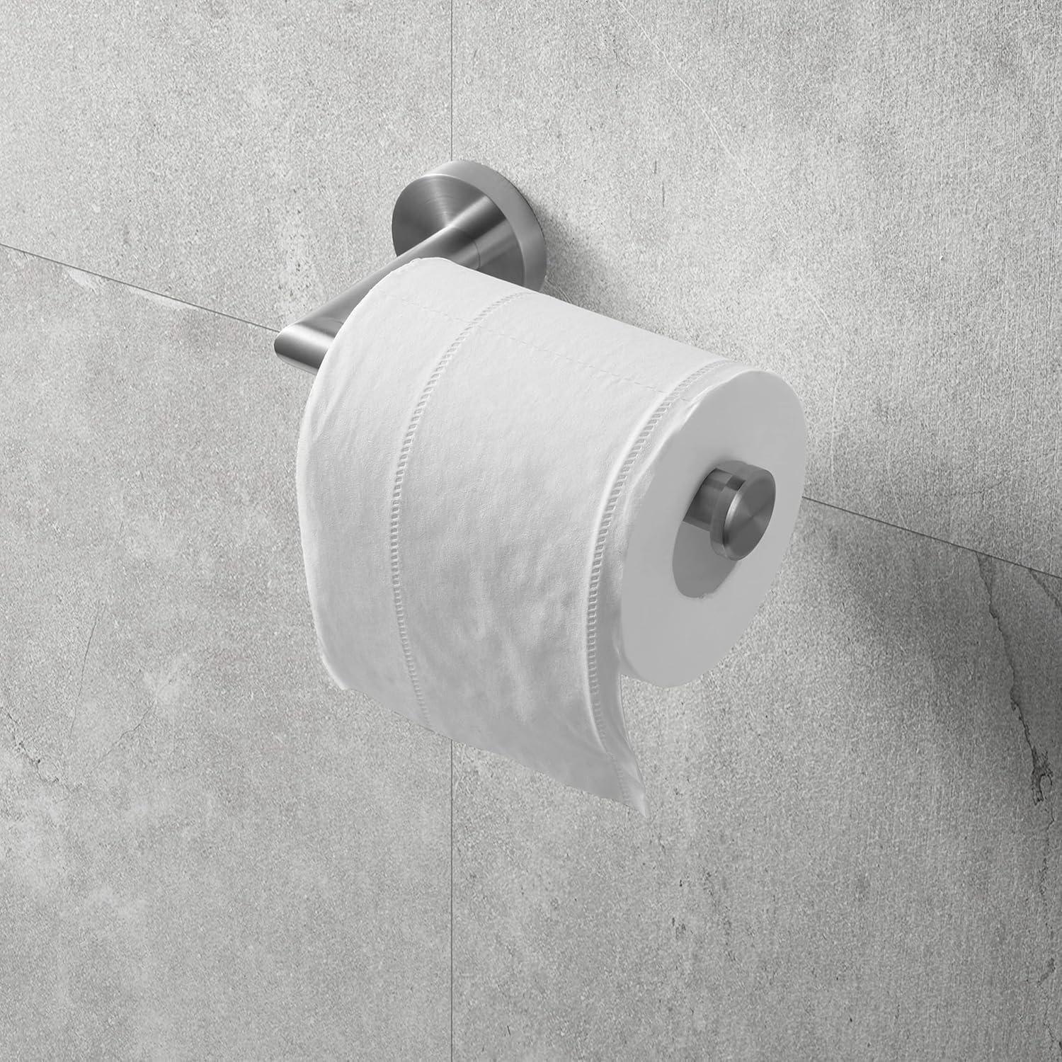 HITSLAM Toilet Paper Holder Wall Mount,Brushed Nickel Toilet Paper Roll Holder for Bathroom