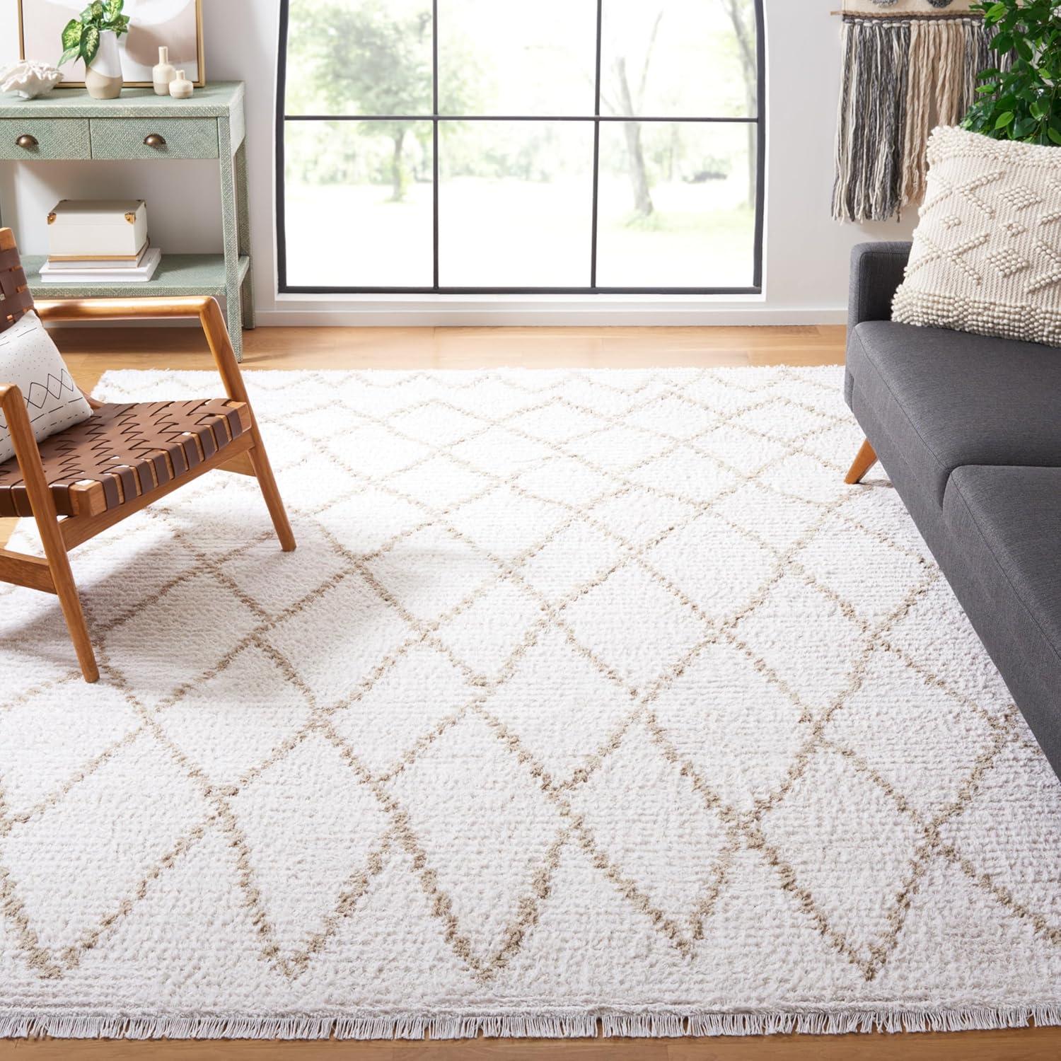 Augustine AGT850 Power Loomed Area Rug - Ivory/Pink - 8'x10' - Safavieh.