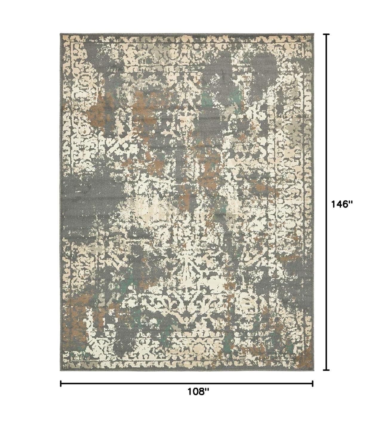 Unique Loom Tuareg Collection Area Rug - Mirage (9'  x 12' 2" Rectangle Gray/Beige)
