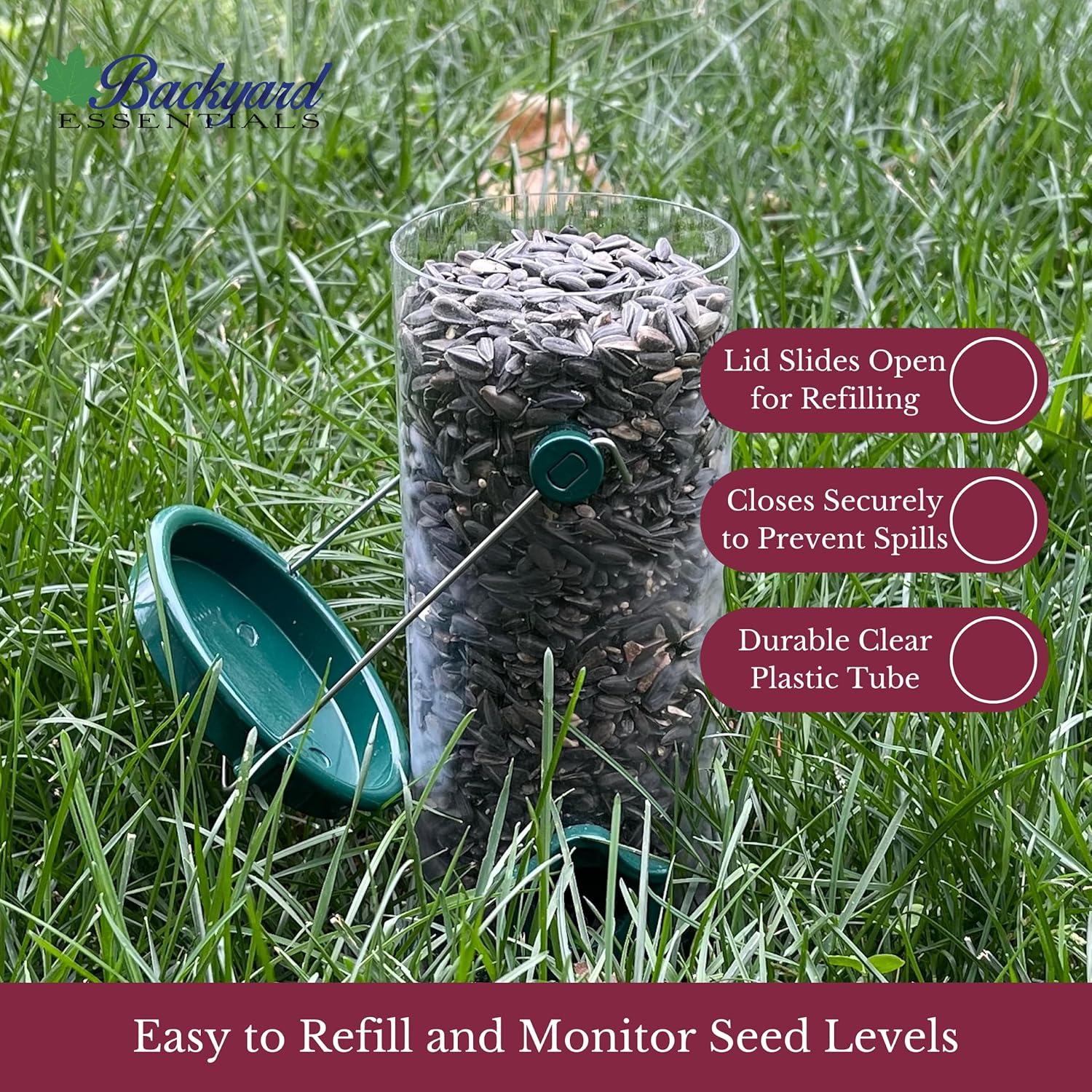 Clear Acrylic Surface Mount Bird Seed Tray with Drainage Holes